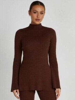 Meshki knit mock neck sweater